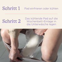 Produktbild Intimpad Anwendung Schritt 1 & Schritt 2