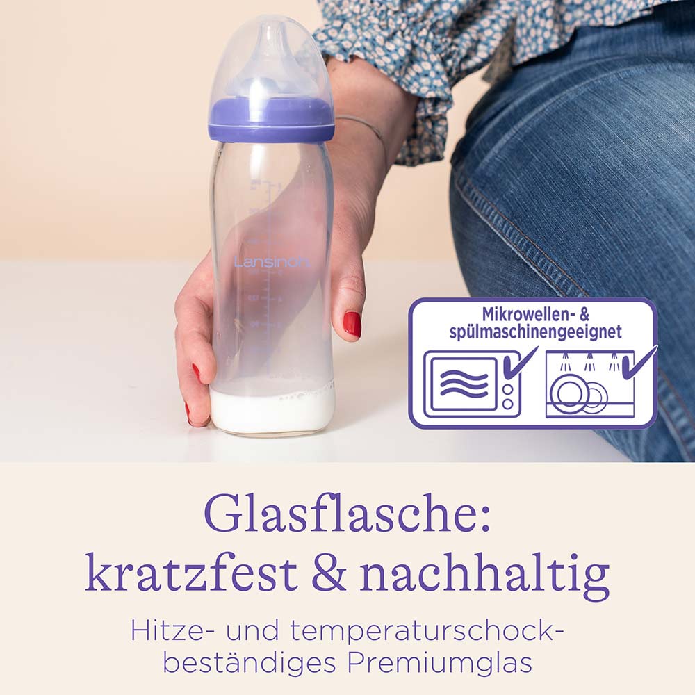 Glasflasche: kratzfest & nachhaltig Hitze- und temperaturschock beständiges Premiumglas