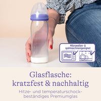 Glasflasche: kratzfest & nachhaltig Hitze- und temperaturschock beständiges Premiumglas