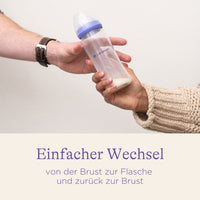 Produktdetail: Einfacher Wechsel von der Brust zur Flasche und zurück zur Brust
