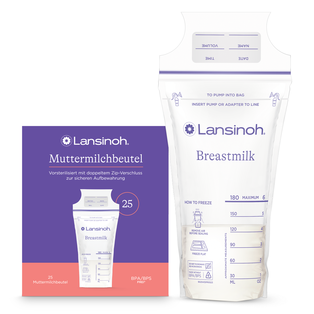 Produktbild der Muttermilchbeutel von Lansinoh