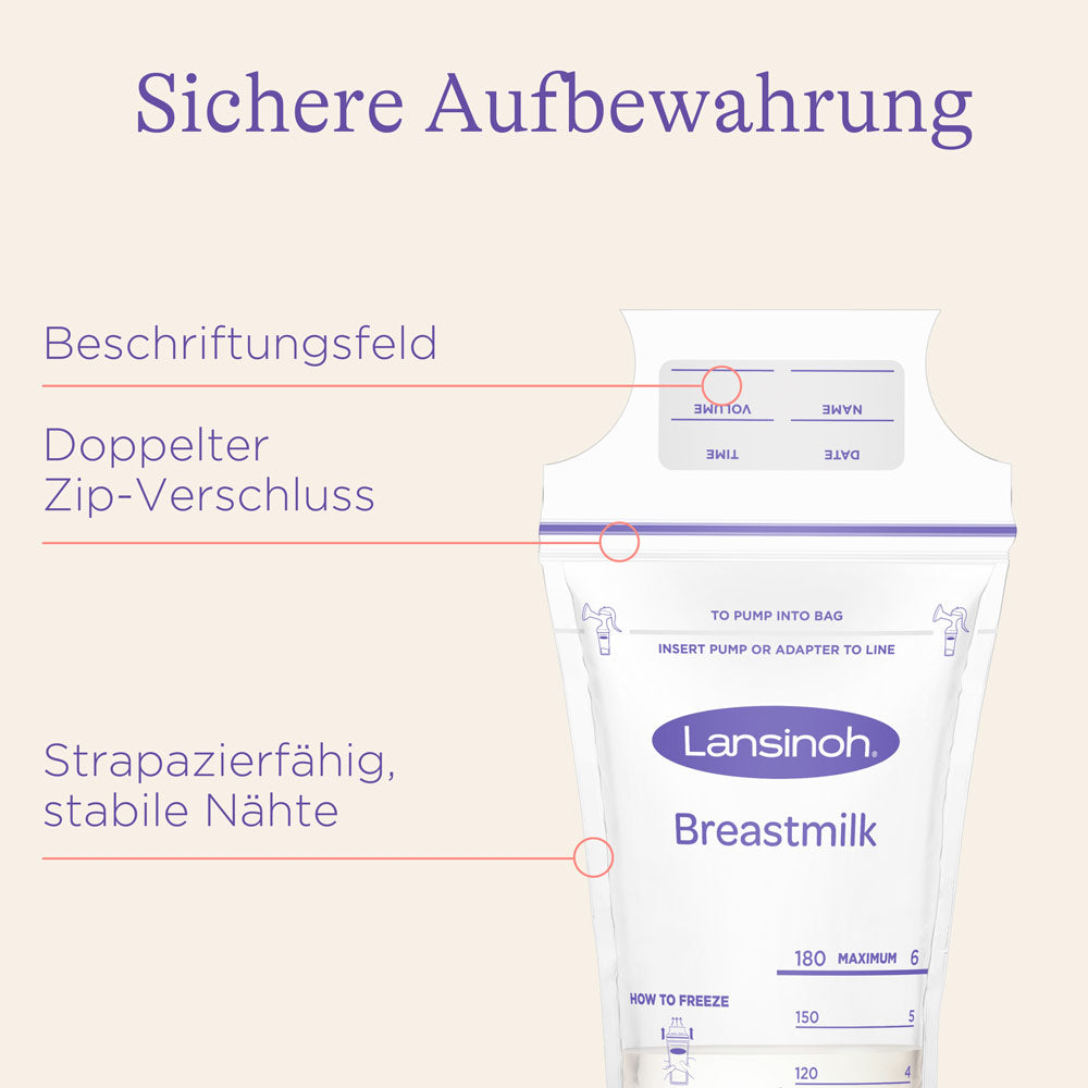 wie lange kann man muttermilch ohne kühlung aufbewahren Muttermilchbeutel von Lansinoh