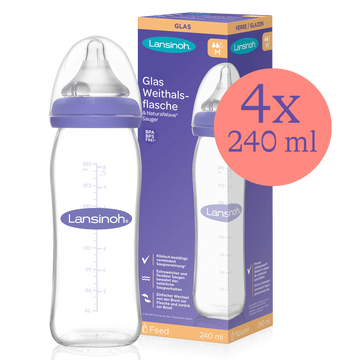Glas-Babyflasche mit NaturalWave® Sauger 240 ml